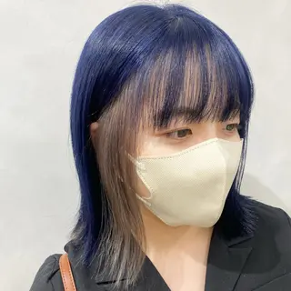 ミディアム カラー デザインカラー/パー マ🦖外岡咲希🦖のヘアスタイル