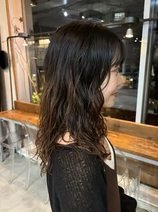 セミロング パーマ Door代官山所属・詩織/パーマ /代官山のヘアスタイル