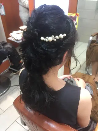 ロング カラー パーマ ヘアアレンジ 可愛いを作る神 ナオヒロのヘアスタイル