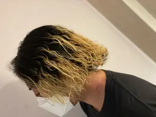 セミロング パーマ 中越 仁一郎のヘアスタイル