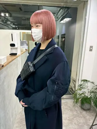 ショート カラー パーマ/透明感カラー /ボブ/吉田一生のヘアスタイル