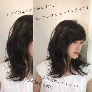 ミディアム カラー 寺山 佳貴のヘアスタイル
