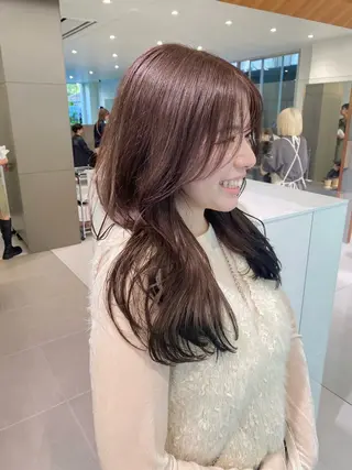 ロング 🎀透明感× 暖色カラーつな🎀のヘアスタイル