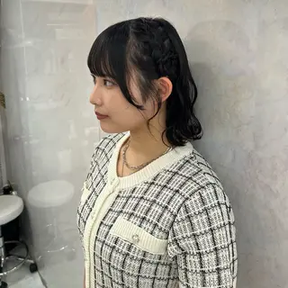 ミディアム ヘアアレンジ 🥀YUIHA🥀 テザインカラー♥のヘアスタイル
