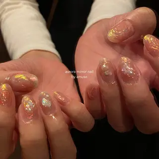 ネイル amuse 手書きニュアンスのネイルデザイン