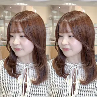 セミロング 透明感カラー💎✨/ 西中島/KUREAのヘアスタイル