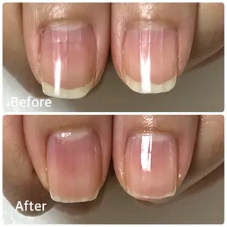ネイル 自爪育成ネイルケア Lena  nailのネイルデザイン