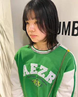 ミディアム カラー パーマ ヘアアレンジ メンズ キッズ ネイル マツエク・マツパ パーマスタイル🔅 sayacaのヘアスタイル