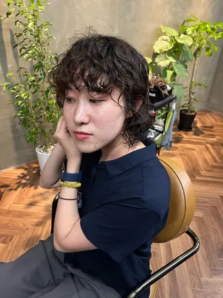 ショート パーマ ボブパーマ/パーマ ウルフパーマのヘアスタイル