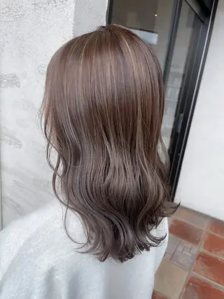 セミロング カラー SET-UP Yurukiのヘアスタイル