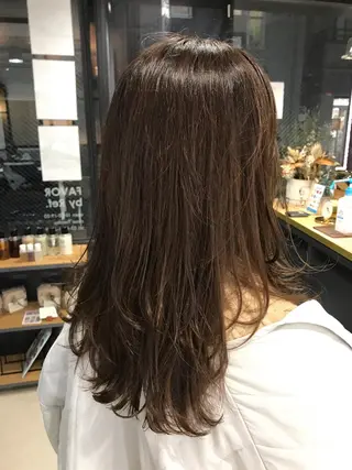 セミロング カラー 暖色カラー🍊 ボブ🌿顔周りcutのヘアスタイル