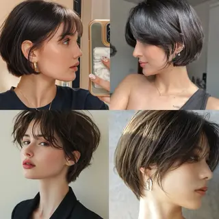 ショート ブリーチなしWカラー 縮毛矯正・清水天空のヘアスタイル