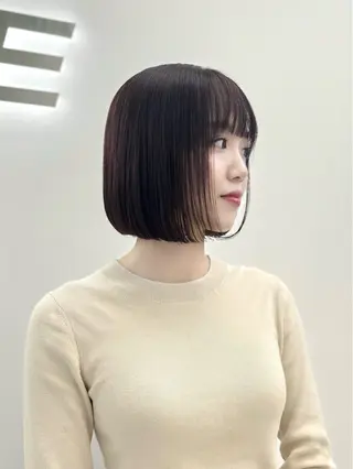 ショート カラー ヘアアレンジ ‎🤍韓国ボブ/ 縮毛矯正🪽‪ひかりのヘアスタイル
