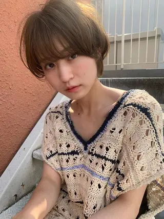 ショート 大人可愛いレイヤー 大田のヘアスタイル