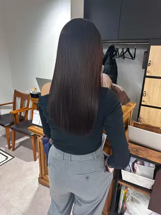 ロング カラー パーマ ヘアアレンジ メンズ キッズ レイヤーカット 🌿透け感カラーのヘアスタイル