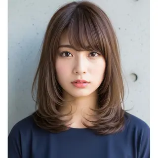 ミディアム PLUG hairdesignのヘアスタイル
