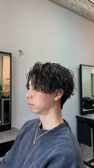 ショート パーマ メンズ Alo所属・💥メンズパーマ /表参道/モント💥のヘアスタイル