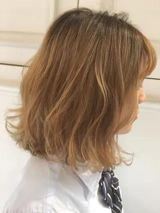 ミディアム カラー パーマ fukuyasu rikaのネイルデザイン