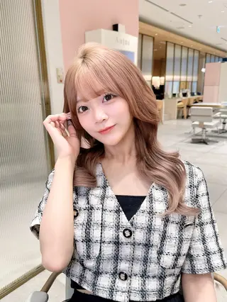 セミロング カラー 韓国ヘア/レイヤー/ 顔まわり/りょーとのヘアスタイル