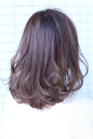 ミディアム カラー パーマ ブレス渡辺 康介のヘアスタイル