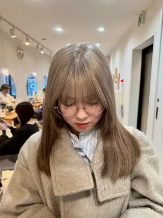 セミロング カラー コイデ リュウセイのヘアスタイル