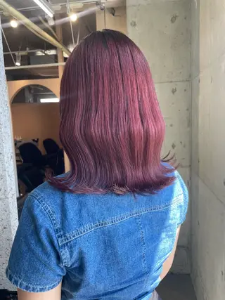 セミロング カラー lani hair salon所属・SHOTO ハイトー ン/デザインカラーのヘアスタイル