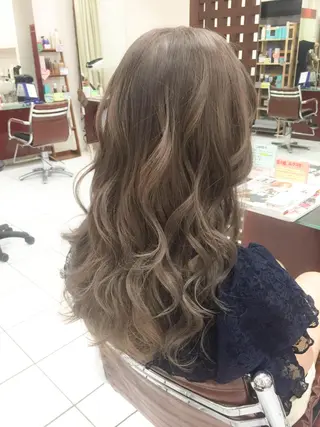 ミディアム カラー モテ髪透明感❤️ デイズヘアカラーのヘアスタイル