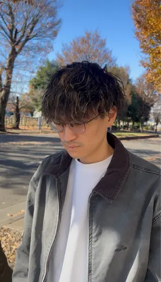 ショート カラー パーマ メンズ メンズパーマ⚜️ 角花ひろゆきのヘアスタイル