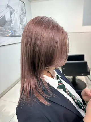 ロング カラー ハイトーンカラー が絶対可愛い✨泰聖✨のヘアスタイル