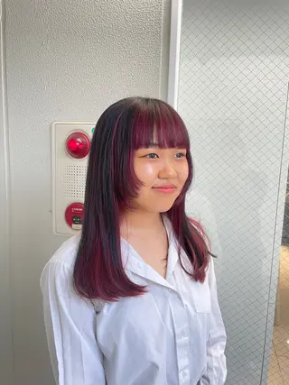 ロング カラー ヘアアレンジ 艶髪✨寒色カラー✨ 翁長孝輔のヘアスタイル