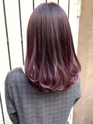 セミロング カラー 映える顔周りカット ♥️韓国ヘア"ちぇるのヘアスタイル