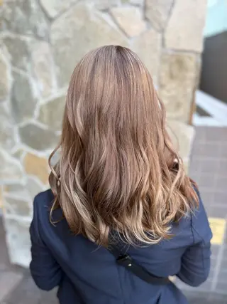 ミディアム カラー ✨髪質改善カラー✨ 赤味除去カラー／理久のヘアスタイル