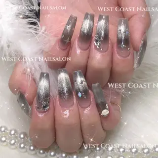 ネイル リボン、ガーリー パーツ放題専門店のネイルデザイン