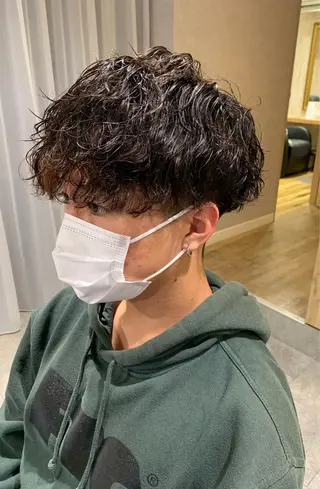 ショート パーマ ヘアアレンジ メンズ men’s salon NOA solte. 【メンズサロン ノアソルテ】所属・メンズパーマ職人 加藤 弘貴のヘアスタイル