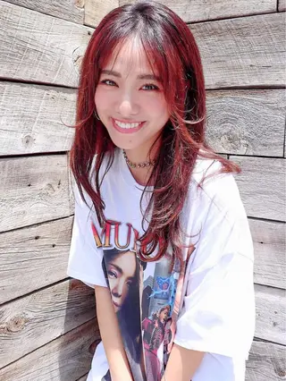 セミロング カラー パーマ ヘアアレンジ cecil hair 難波店所属・髪質改善透明感カラー /SHOGO☀️のヘアスタイル