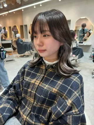 ミディアム カラー ヘアアレンジ 🔶似合わせセンター パート/ヤス🔶のヘアスタイル