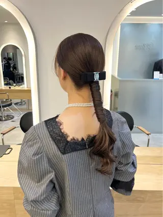 ヘアアレンジ 透明感カラー/ 里見倭梨のヘアスタイル