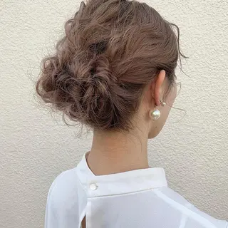 セミロング カラー パーマ ヘアアレンジ 髪質改善🫧ベージュ 椙山 響のヘアスタイル