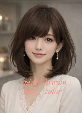 ミディアム カラー M.SLASH 辻 孝志のヘアスタイル