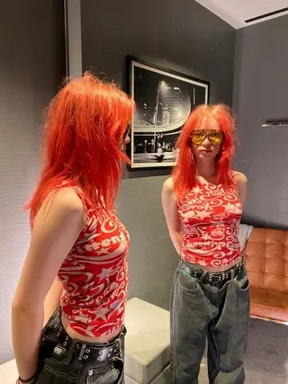 ミディアム カラー 吉田一輝 外国人パーマのヘアスタイル