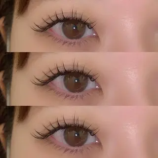 マツエク・マツパ 肌に馴染むハイトーン /ミルクティーカラーのヘアスタイル