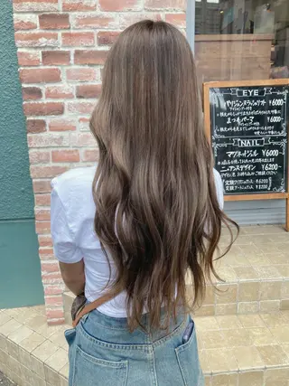 ロング カラー パーマ/イルミナ カラー 三浦菜々子のヘアスタイル