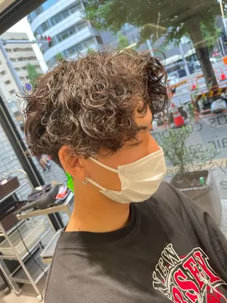 ショート パーマ メンズ Reginavita栄所属・メンズ特化/ 本日空き○/岡本一真のヘアスタイル