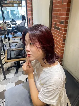 カラー ヘアアレンジ 似合わせ顔まわり カット💛森尾真由美のヘアスタイル