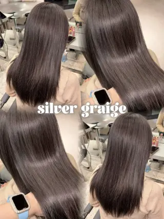 カラー ハイトーン×推し カラー💫Miyuのヘアスタイル