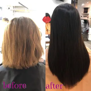 ロング カラー パーマ ヘアアレンジ 八巻 晴香のヘアスタイル