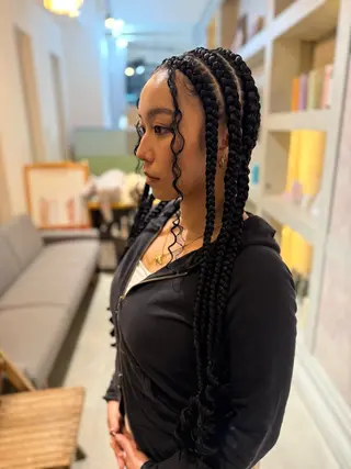 ロング カラー パーマ メンズ キッズ BRAIDS💎愛子 大人ハイライト💎のヘアスタイル