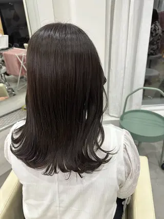 セミロング カラー さあや 【透け感/艶感】のヘアスタイル