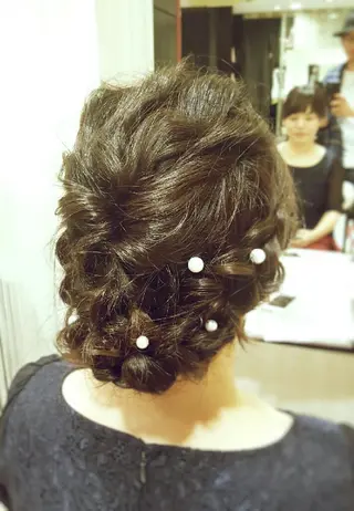 ミディアム ヘアアレンジ 秋山 幸太のヘアスタイル