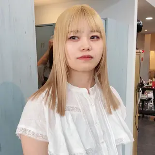 ミディアム カラー ✨原宿ハイトーン ブリーチ職人菊池のヘアスタイル